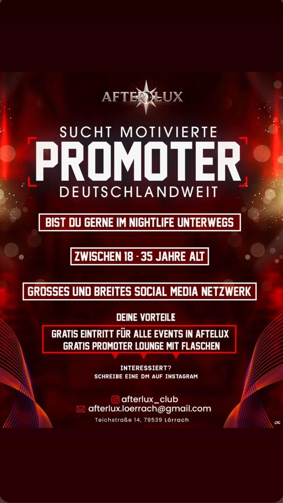 Afterlux Club Promoter